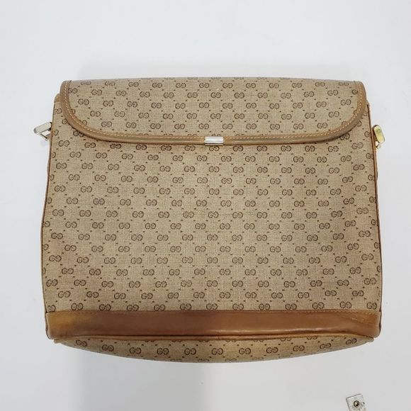 GUCCI authentic Vintage Micro Gucci green web  crossbody shoulder bag - Picture 3 of 16